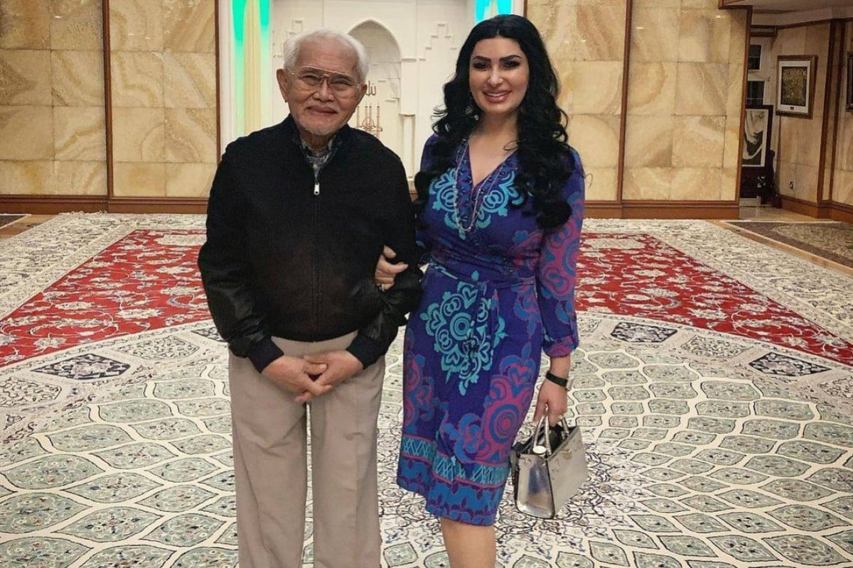 Former Sarawak governor Taib Mahmud with his wife Raghad Kurdi. Photo: Instagram/raghadtaib
