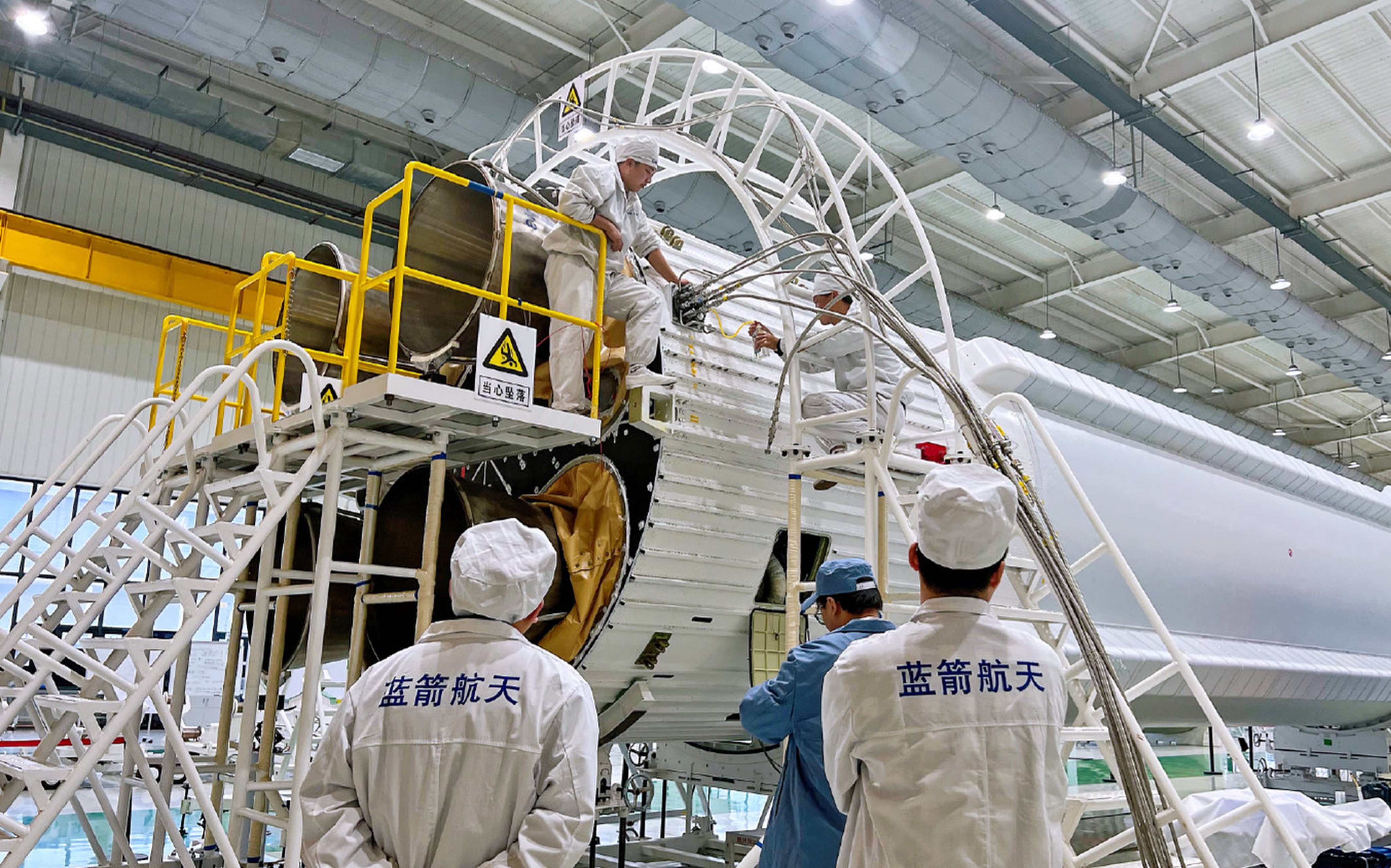 Chinese space start-up LandSpace said testing went as expected on a propellant tank, understood to be for an enhanced model of its world-beating methane-fuelled Zhuque-2 rocket​​​. Photo: Weibo