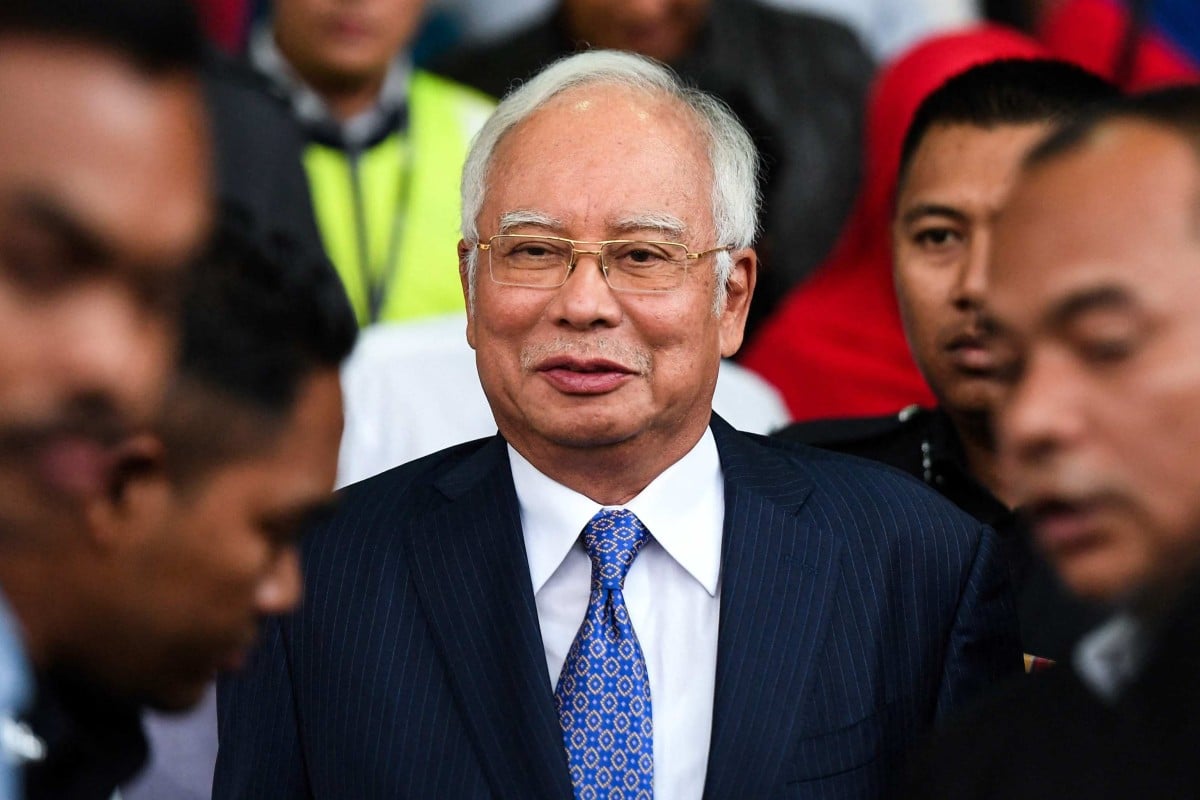 Najib Razak leaves a court in Kuala Lumpur in 2019. Anger has poured out across Malaysian social media at the 70-year-old disgraced former leader’s perceived preferential treatment. Photo: AFP